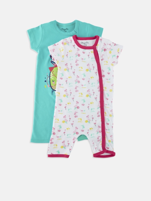 

Chirpie Pie by Pantaloons Girls Pack of 2 Rompers, White