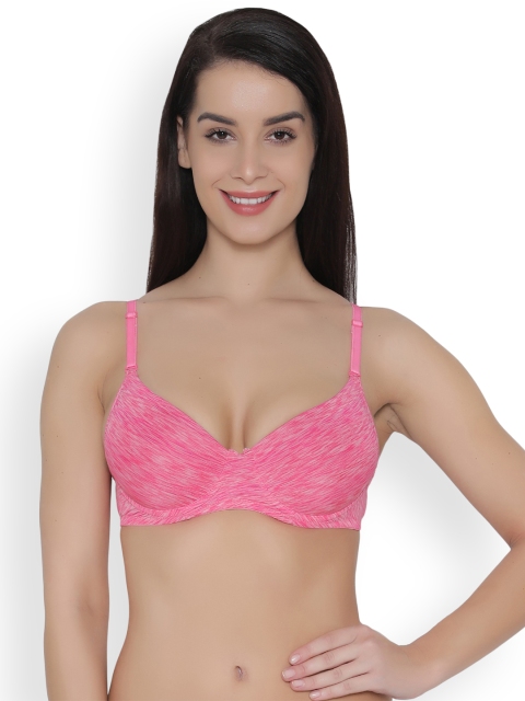 

Clovia Padded Underwired Multiway Push-Up T-Shirt Bra, Pink