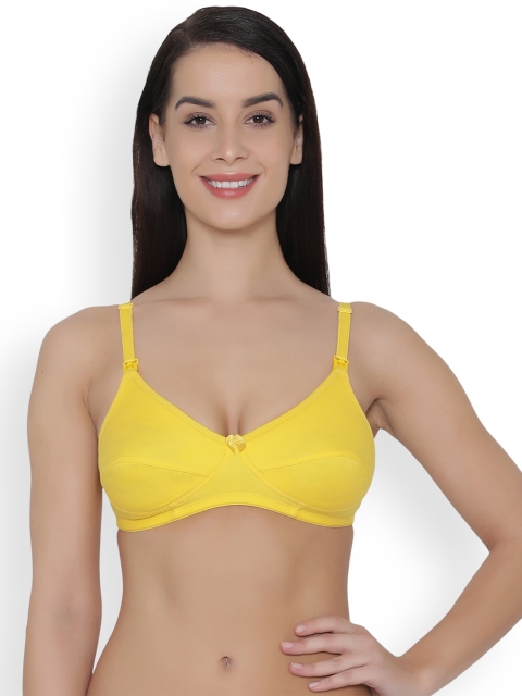 

Clovia Cotton Non Padded Non Wired Maternity Bra, Yellow