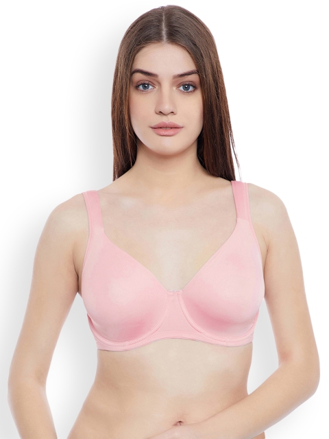 

Clovia Non-Padded Underwired Plus Size T-Shirt Bra, Pink