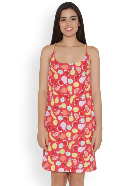 

Clovia Red Printed Nightdress