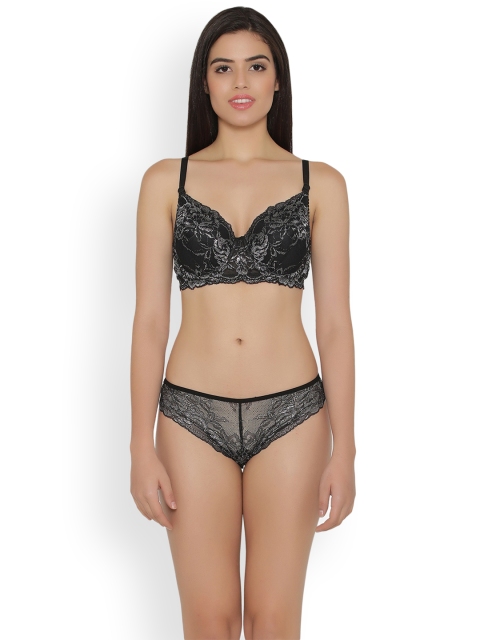 

Clovia Black Lace Lingerie Set BP1110P13