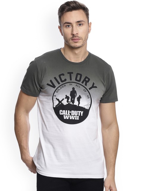 

Free Authority Men White Call of Duty Printed T-shirt