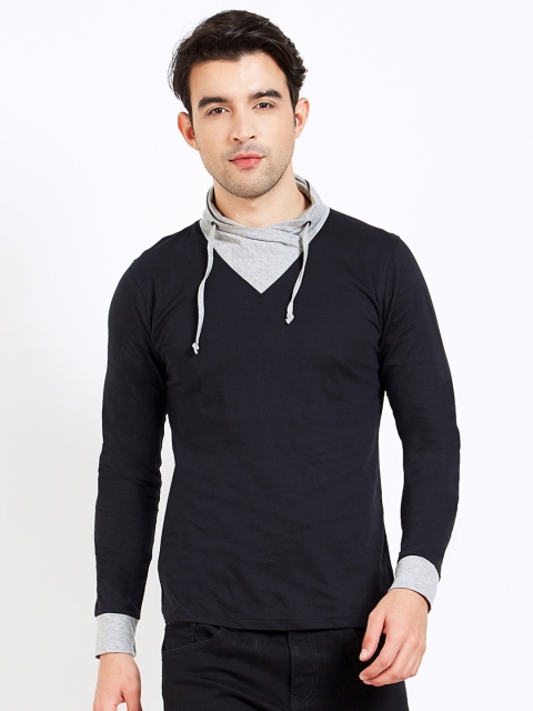 

Maniac Men Black Solid V-Neck T-shirt