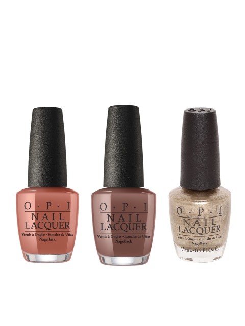 

O.P.I Set of 3 Nail Polish, Brown