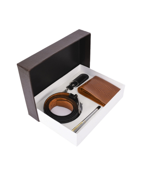 

BuckleUp Men Black & Tan Accessory Gift Sets
