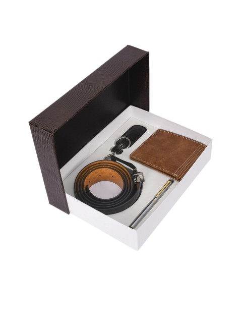

BuckleUp Men Black & Tan Accessory Gift Sets