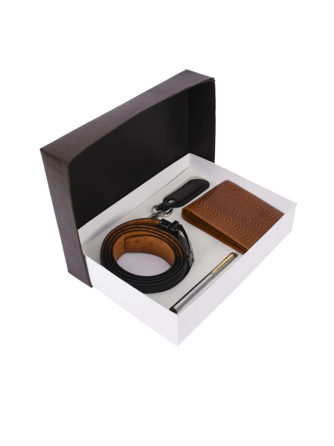 

BuckleUp Men Black & Tan Accessory Gift Sets