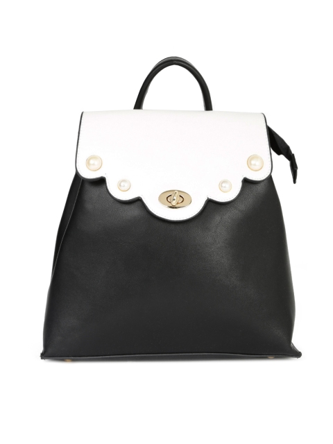 

CODE by Lifestyle Women White & Black Colourblocked Backpack