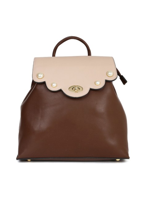 

CODE by Lifestyle Women Pink & Brown Colourblocked Backpack
