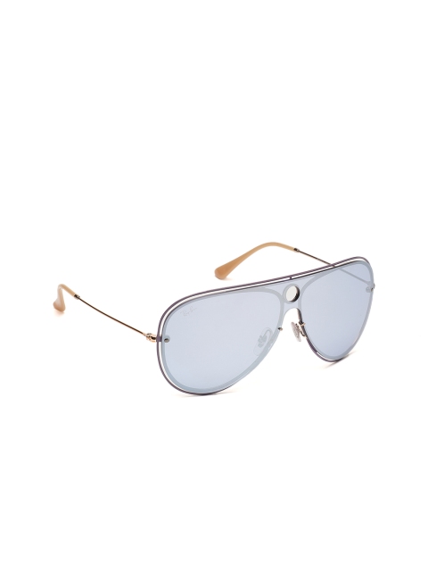 

Ray-Ban Unisex Mirrored Aviator Sunglasses 0RB3605N90991U32, Blue