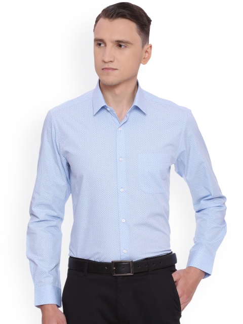 

Peter England Men Blue Regular Fit Printed Formal Shirt