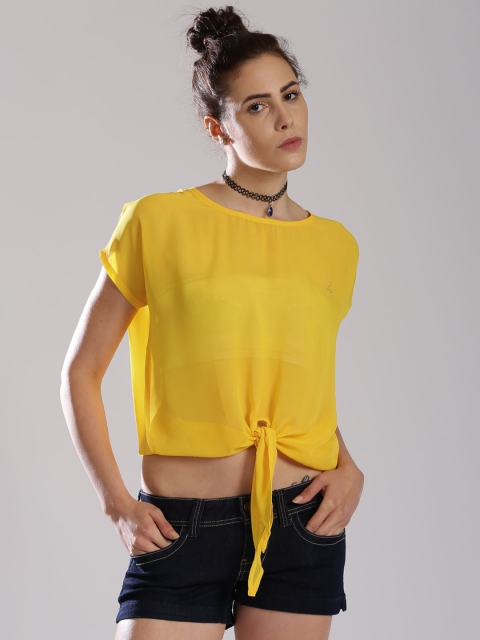 

HRX by Hrithik Roshan Women Yellow Top