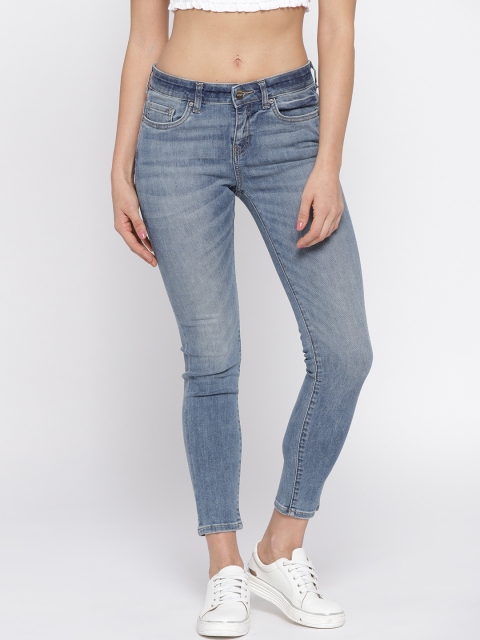 

109F Women Blue Regular Fit Mid-Rise Clean Look Jeans