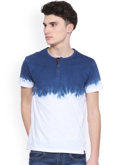 

People Men White Dyed Round Neck T-shirt