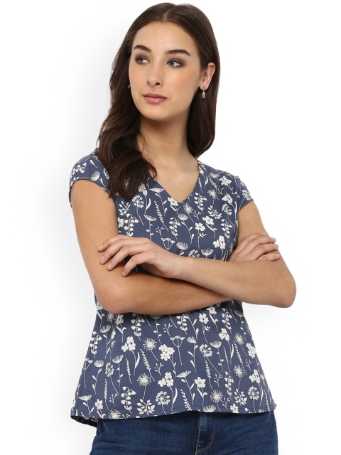 

MIWAY Women Blue Printed Top