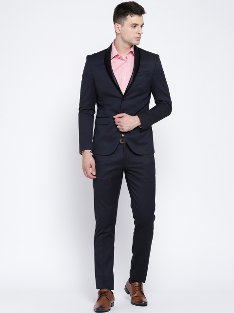 

Blackberrys Navy Blue Slim Fit Single-Breasted Formal Suit