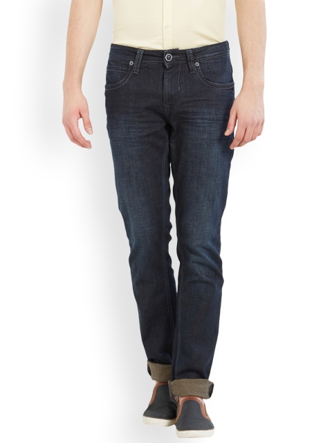 

Lawman pg3 Men Navy Blue Slim Fit Mid-Rise Clean Look Stretchable Jeans