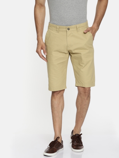 

Sports52 wear Men Beige Solid Regular Fit Chino Shorts