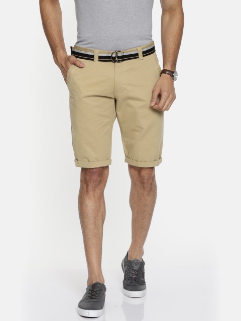 

Sports52 wear Men Khaki Solid Tailored Fit Chino Shorts