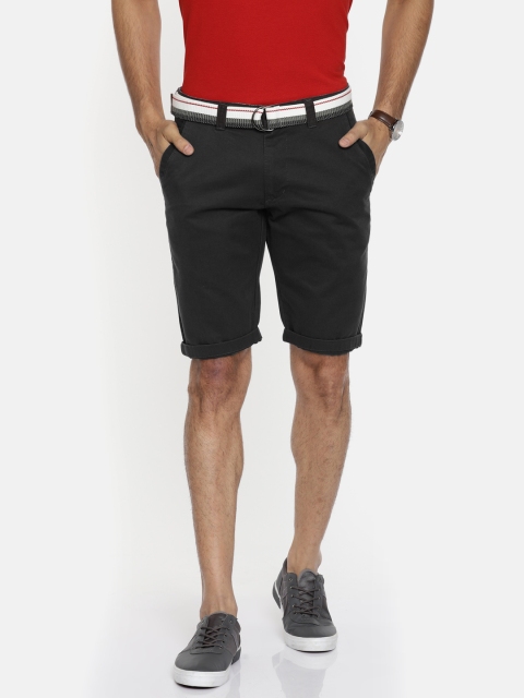 

Sports52 wear Men Grey Solid Tailored Fit Chino Shorts