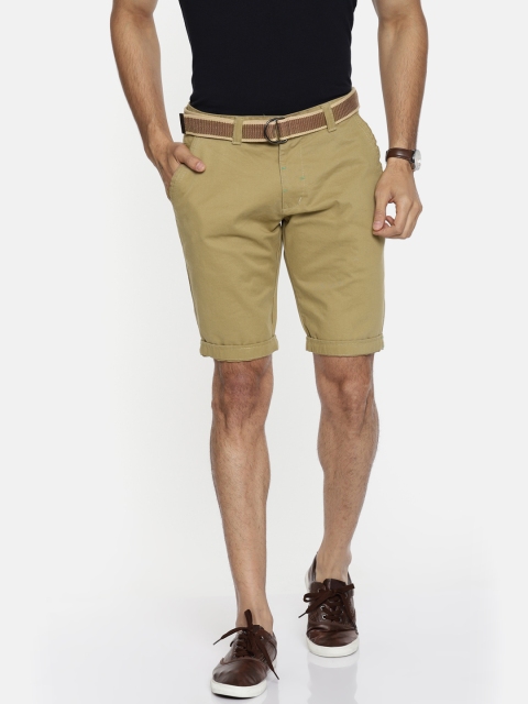 

Sports52 wear Men Khaki Solid Tailored Fit Chino Shorts