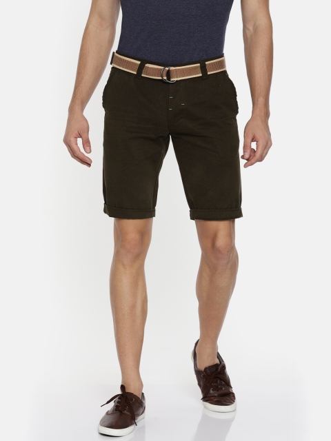 

Sports52 wear Men Coffee Brown Solid Tailored Fit Chino Shorts