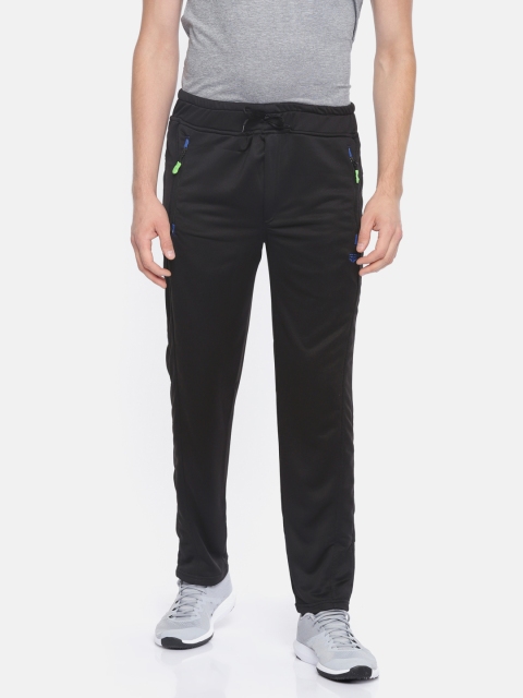 

Sports52wear Men Black Solid Straight Fit Track Pants