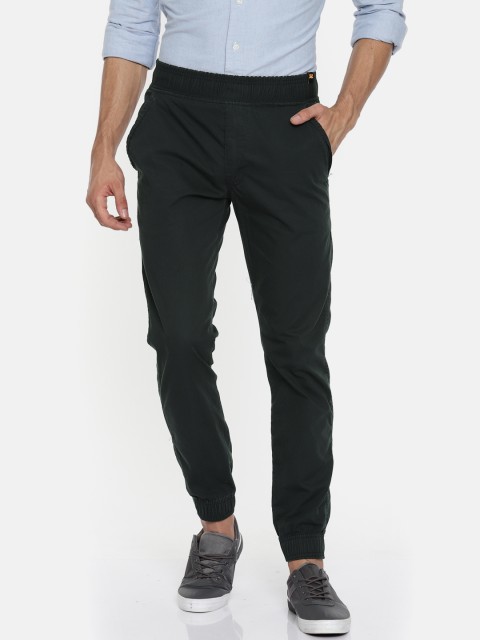 

Sports52 wear Men Navy Carrot Tapered Fit Solid Joggers, Navy blue