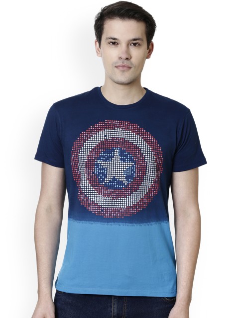 

Free Authority Men Grey Avenger Printed T-shirt, Blue