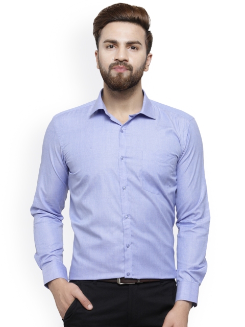 

RG DESIGNERS Men Lavender Comfort Slim Fit Solid Formal Shirt