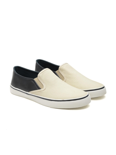 

United Colors of Benetton Men Beige Slip-On Sneakers