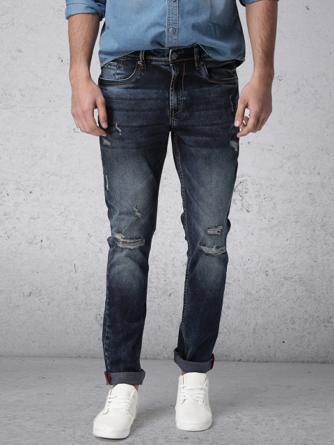 

Ecko Unltd Men Blue Slim Fit Mid-Rise Mildly Distressed Stretchable Jeans