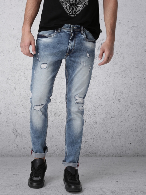 

Ecko Unltd Men Blue Slim Fit Mid-Rise Mildly Distressed Stretchable Jeans