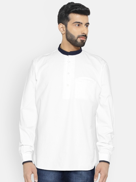 

Independence Club Men White Slim Fit Solid Casual Shirt