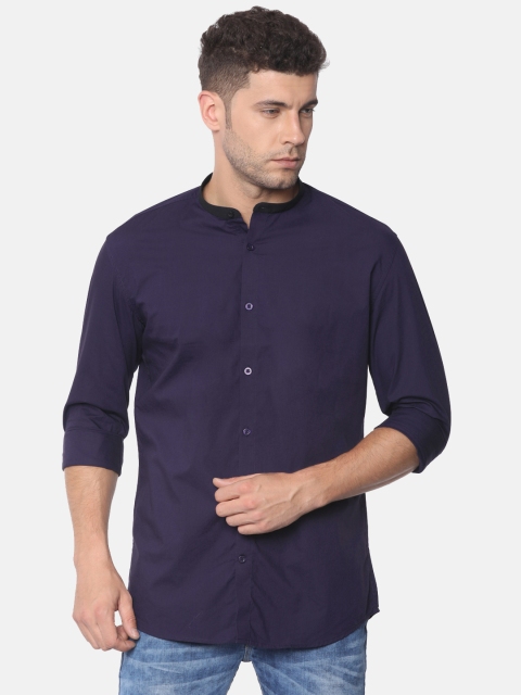 

Independence Club Men Purple Slim Fit Solid Casual Shirt