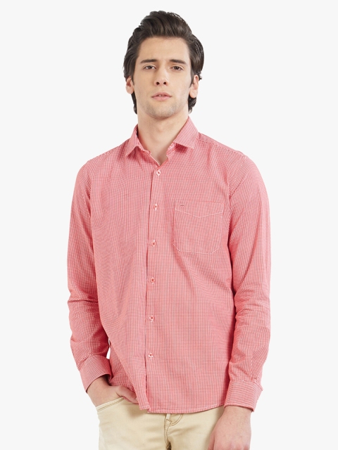 

Lawman pg3 Men Red & White Slim Fit Checked Casual Shirt