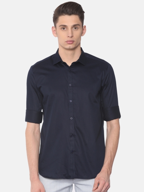 

Independence Club Men Navy Blue Slim Fit Solid Casual Shirt