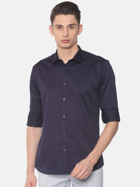 

Independence Club Men Purple Slim Fit Solid Casual Shirt