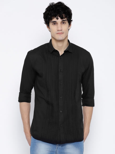 

Independence Club Men Black Slim Fit Solid Casual Shirt
