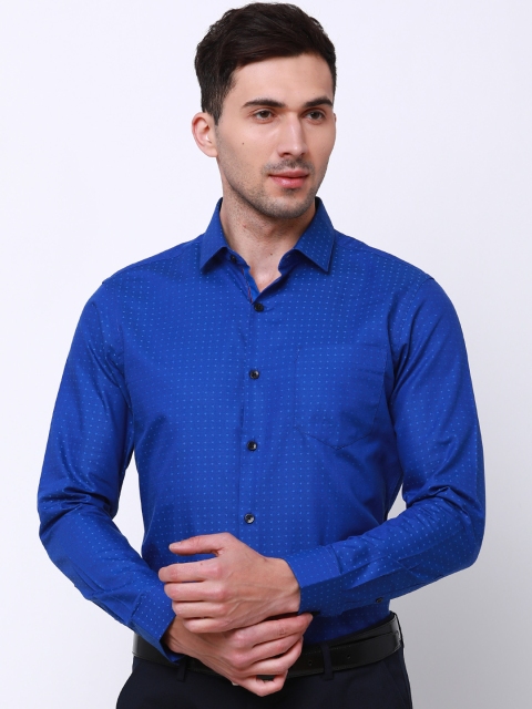 

Black coffee Men Purple Slim Fit Self Design Formal Shirt