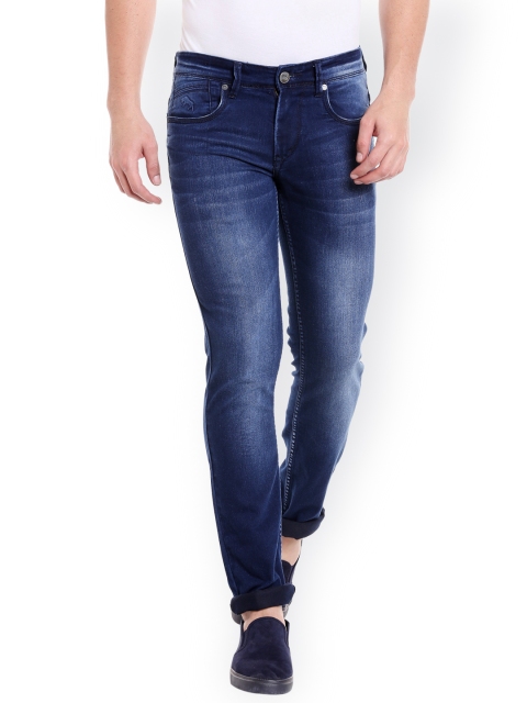 

DCot By Donear Men Blue Slim Fit Mid-Rise Clean Look Jeans