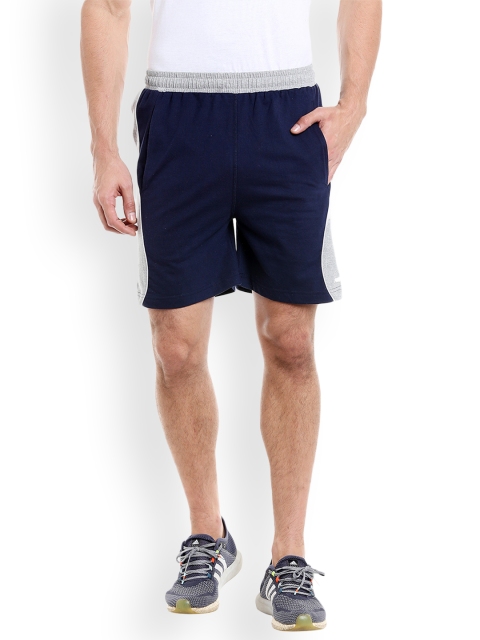 

FiTZ Men Navy Blue Solid Regular Fit Regular Shorts