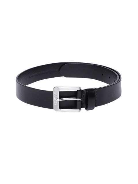 

Levis Men Black Solid Leather Belt