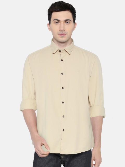 

Indian Terrain Men Beige Slim Fit Solid Casual Shirt