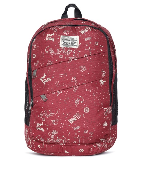 

Levis Unisex Maroon JEAN GUY Laptop Backpack