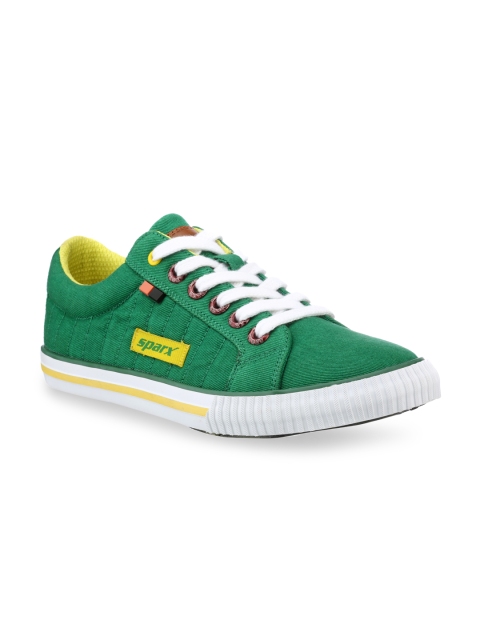 

Sparx Men Green Solid Sneakers