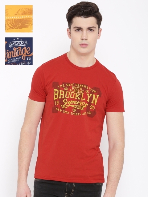 

Duke Men Pack of 3 Printed T-shirts, Blue