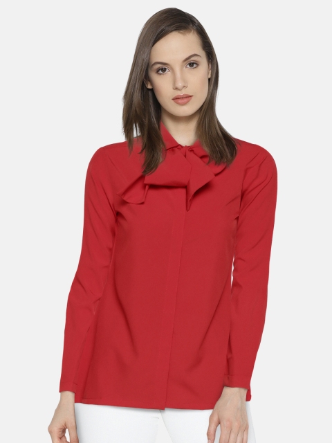 

AND Women Red Solid Top