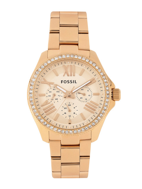 

Fossil Women Rose Gold-Toned Dial Watch AM4483I